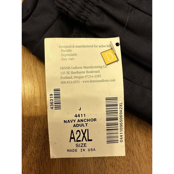 Dennis Uniform Pants Elastic Drawstring Waist Navy Blue Unisex Adult XXL NEW - Picture 3 of 5